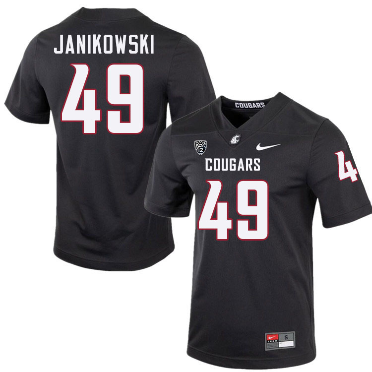 Dean Janikowski WSU Cougars Jersey.Washington State Cougars #49 Dean Janikowski Jersey Youth-Charcoa